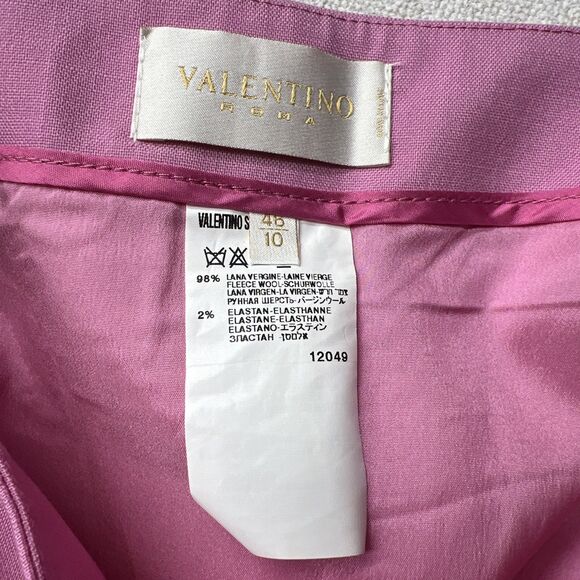 Valentino Roma Womens Lined Zippered Pencil Skirt Pink Size EUR 46 US 10 Office - Picture 10 of 13